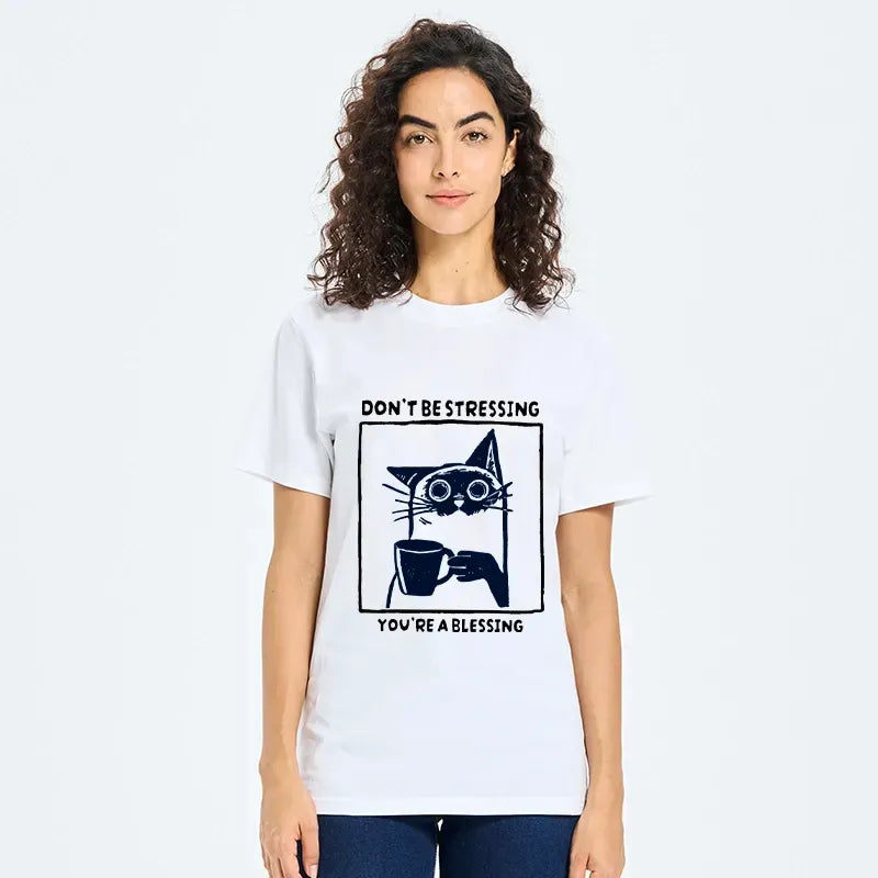 Kyoto-Lion Coffee Cat Blessing Meme Classic T-Shirt