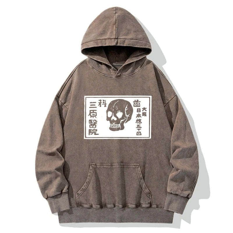 Kyoto-Lion A Warning Of Death Washed Hoodie