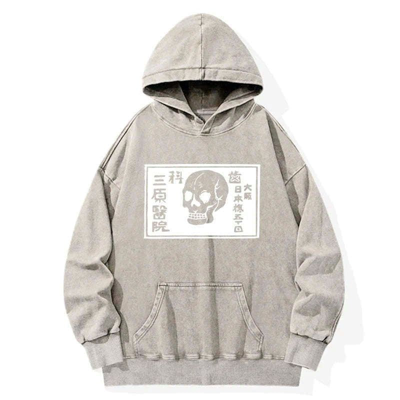 Kyoto-Lion A Warning Of Death Washed Hoodie