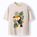 Kyoto-Lion Tropical Toucan Art Washed T-Shirt