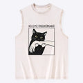 Kyoto-Lion Black Cat Biting Washed Tank