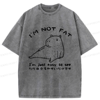 washed unisex capybara tee for summer