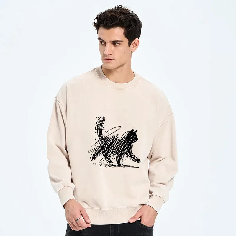 Kyoto-Lion Vintage Sweatshirt for Casual Street Style