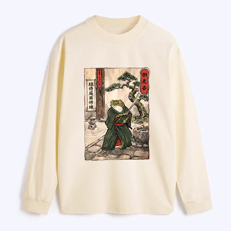 Kyoto-Lion Samurai Frog Training Classic Long Sleeve T-Shirt