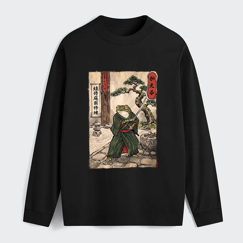 Kyoto-Lion Samurai Frog Training Classic Long Sleeve T-Shirt
