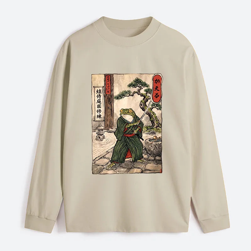 Kyoto-Lion Samurai Frog Training Classic Long Sleeve T-Shirt