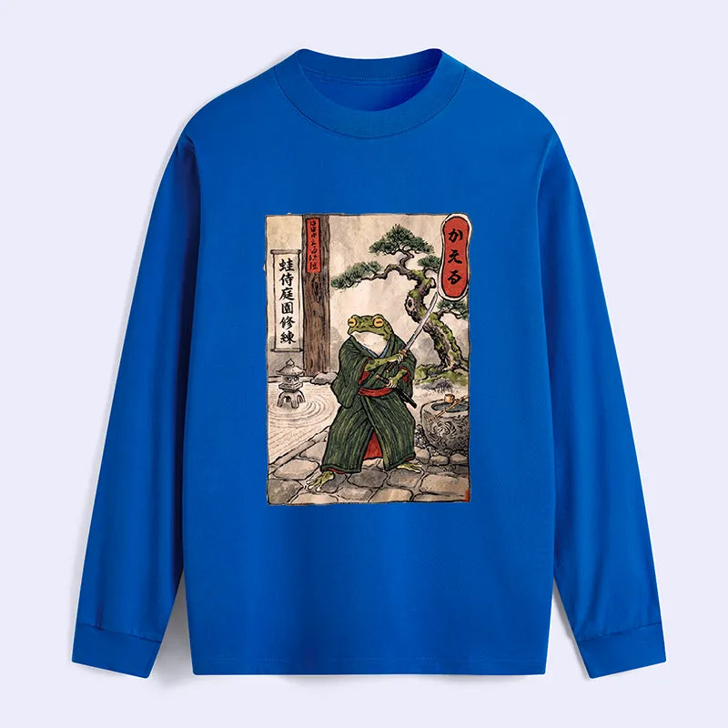 Kyoto-Lion Samurai Frog Training Classic Long Sleeve T-Shirt