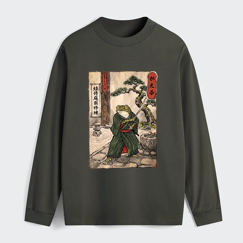 Kyoto-Lion Samurai Frog Training Classic Long Sleeve T-Shirt
