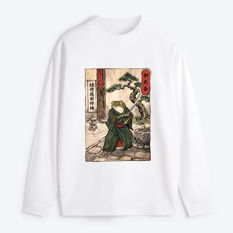 Kyoto-Lion Samurai Frog Training Classic Long Sleeve T-Shirt