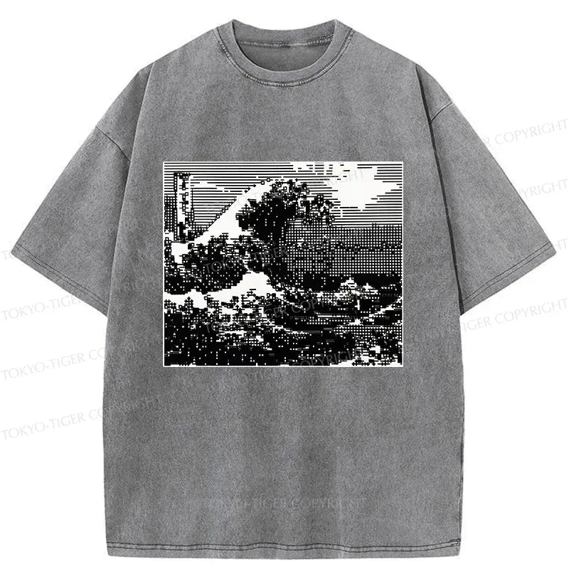 japanese ukiyoe wave t-shirt for daily wear