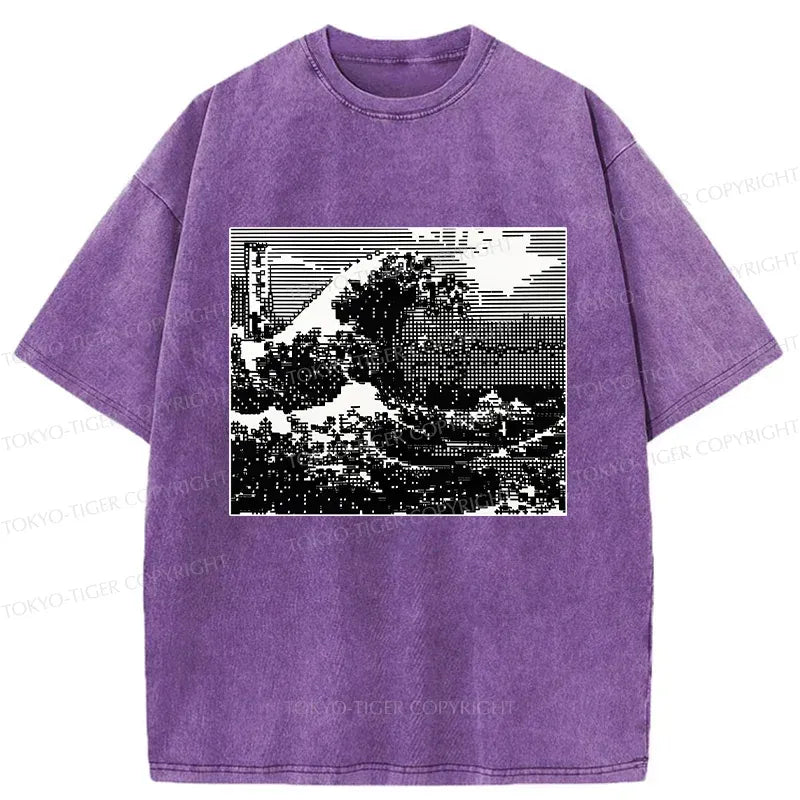 japanese ukiyoe wave t-shirt for daily wear