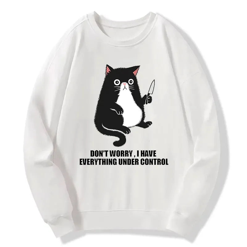 Kyoto-Lion Cat Said Don't Worry Classic Sweatshirt