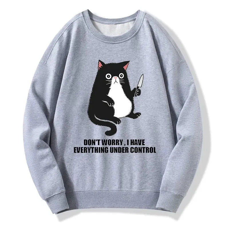 Kyoto-Lion Cat Said Don't Worry Classic Sweatshirt