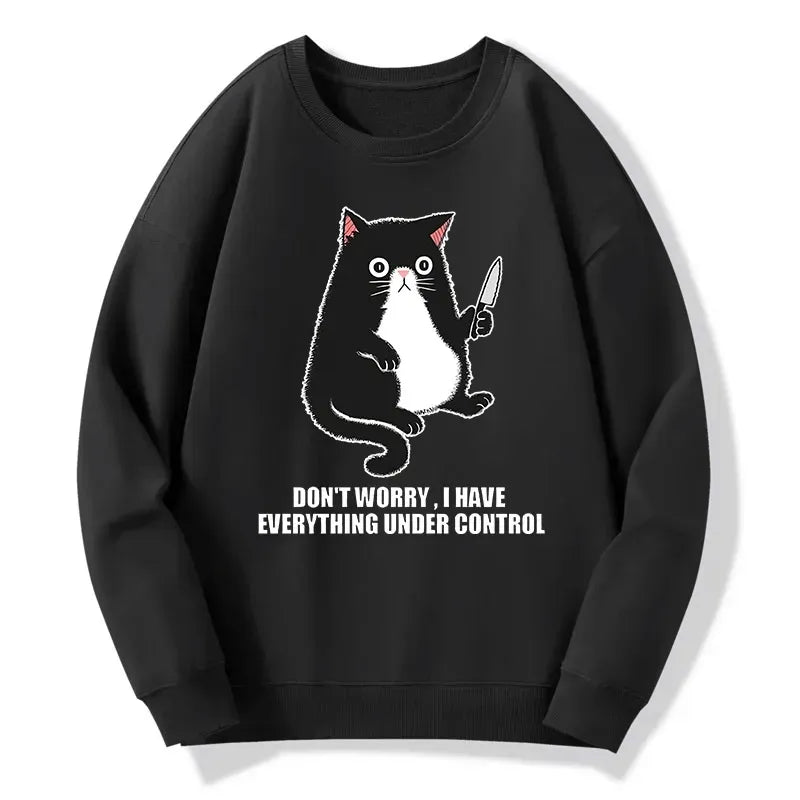 kyoto lion cat don't worry sweatshirt