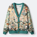 Kyoto-Lion Lucky Koi Cat Ugly Cardigan Sweater