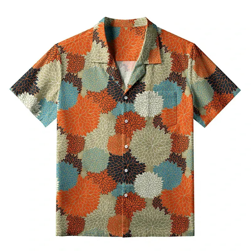 Kyoto Lion Floral Hawaiian Shirt Best Seller