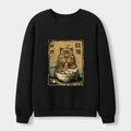 Kyoto-Lion Cute Capybara Eating Ramen Waffle Sweatshirt
