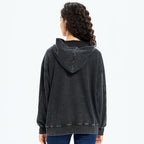 Kyoto-Lion Sparkly Wild Bird Washed Hoodie