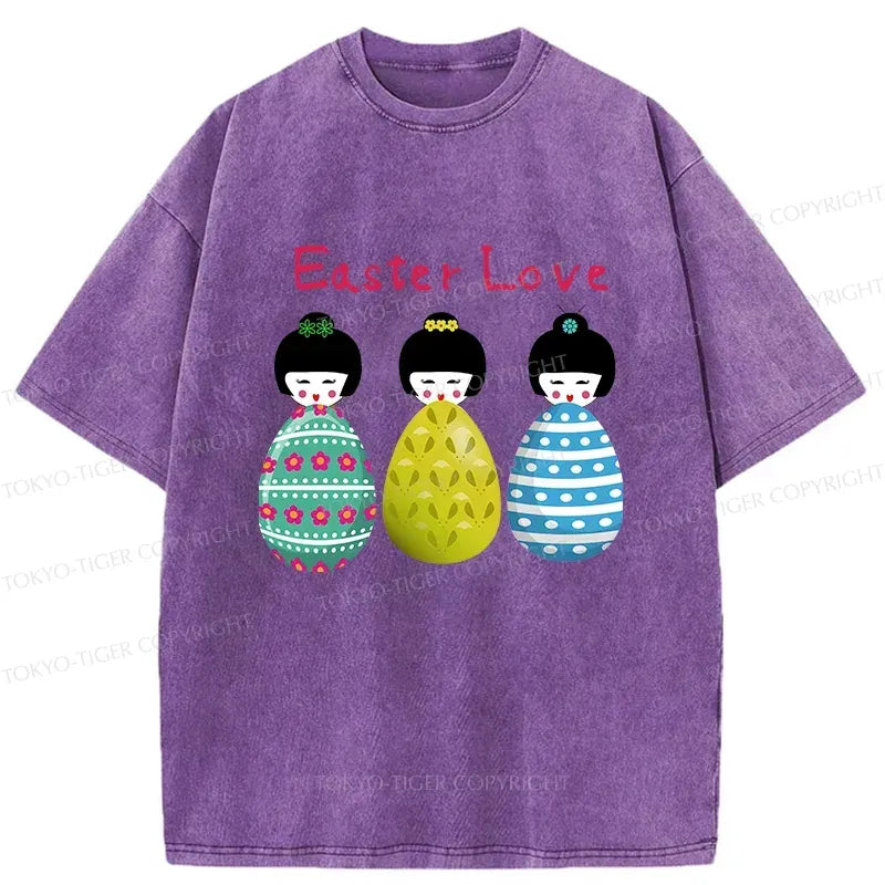 Kyoto-Lion Easter Egg Washed T-Shirt