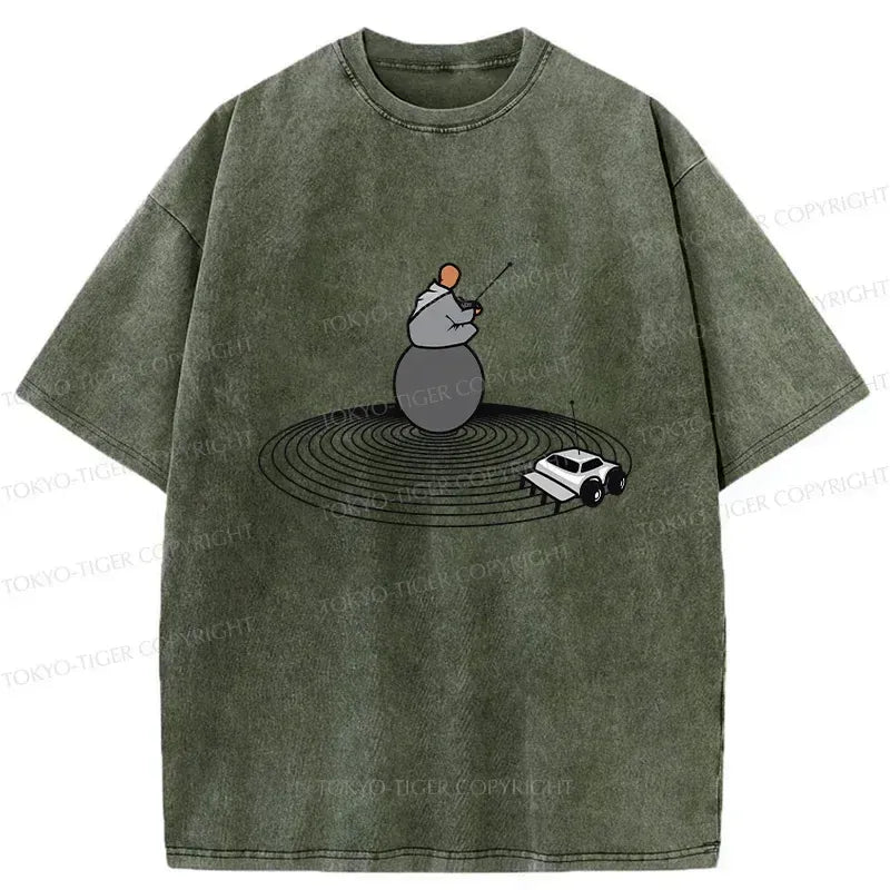 Kyoto-Lion Interesting Zen Washed T-Shirt