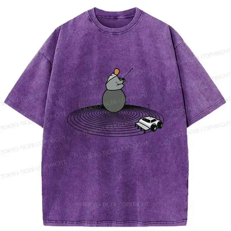 Kyoto-Lion Interesting Zen Washed T-Shirt