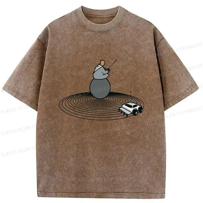 Kyoto-Lion Interesting Zen Washed T-Shirt