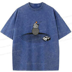 Kyoto-Lion Interesting Zen Washed T-Shirt