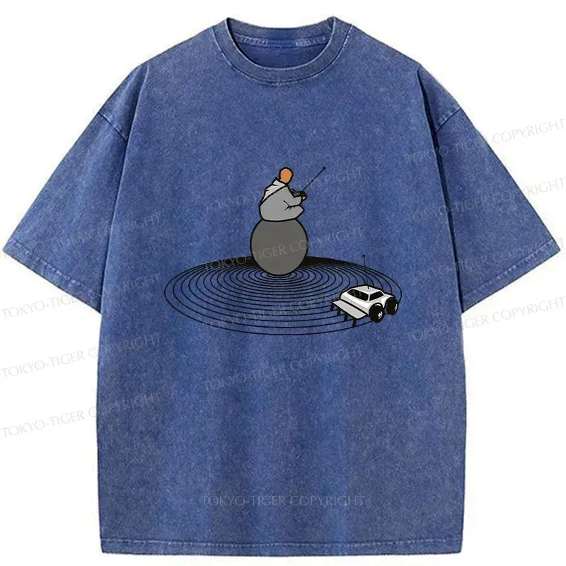 Kyoto-Lion Interesting Zen Washed T-Shirt