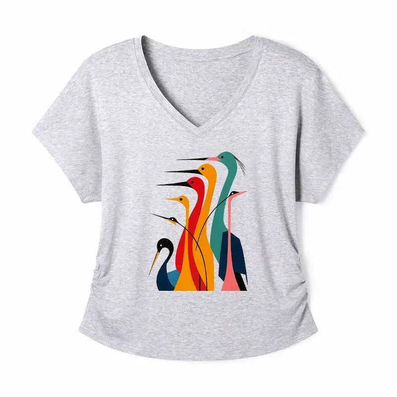 Best Seller Ukiyo-e Crane T-Shirt for Gift
