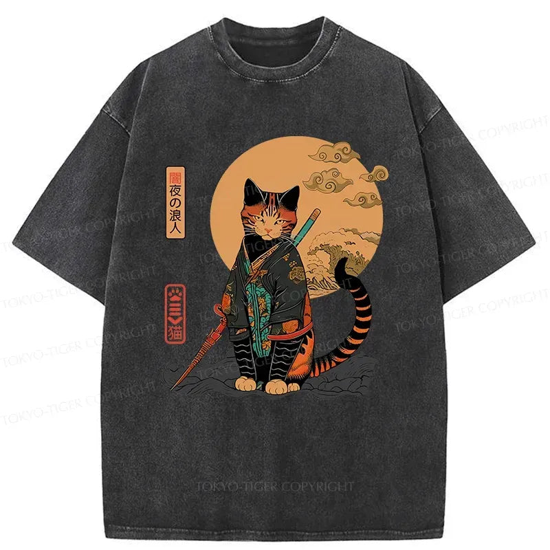 Kyoto Lion Cat T-Shirt Streetwear Style