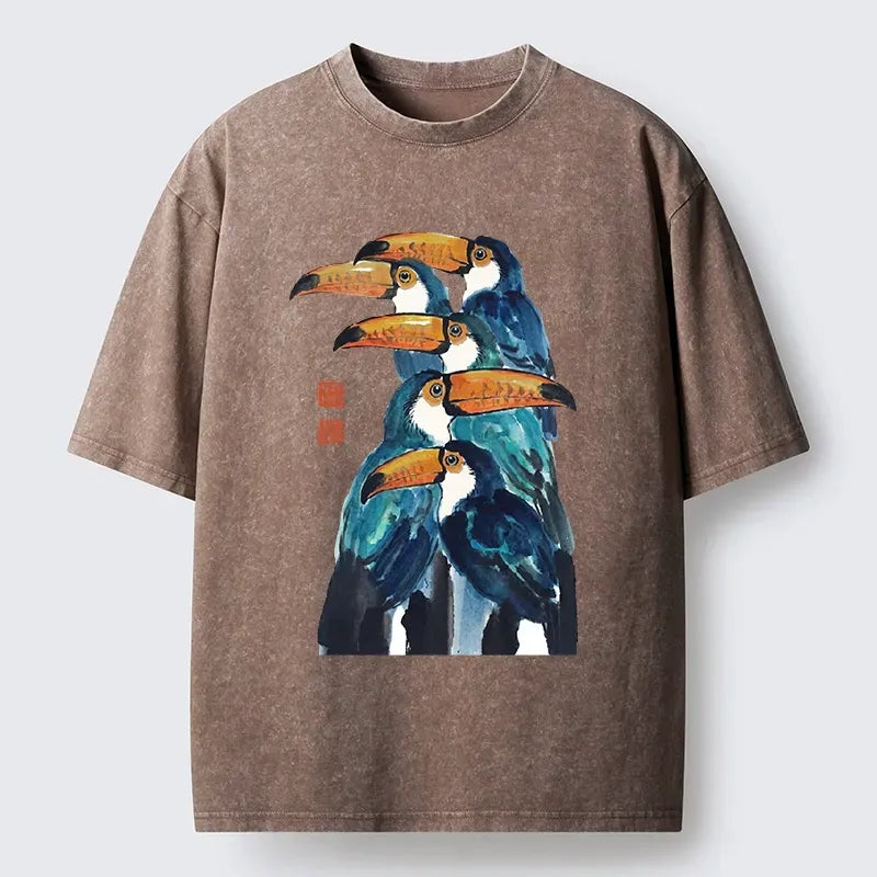 Watercolor Washed T-Shirt for Summer
