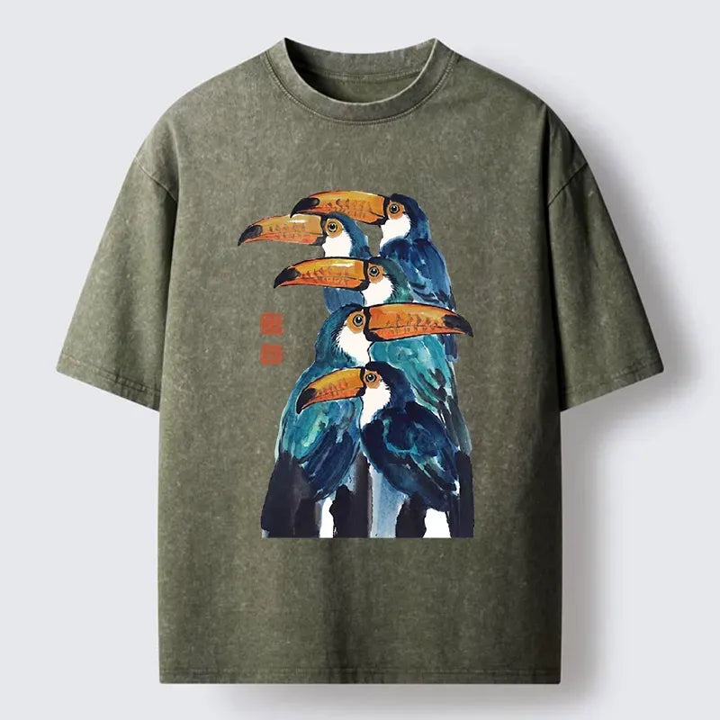 Watercolor Washed T-Shirt for Summer