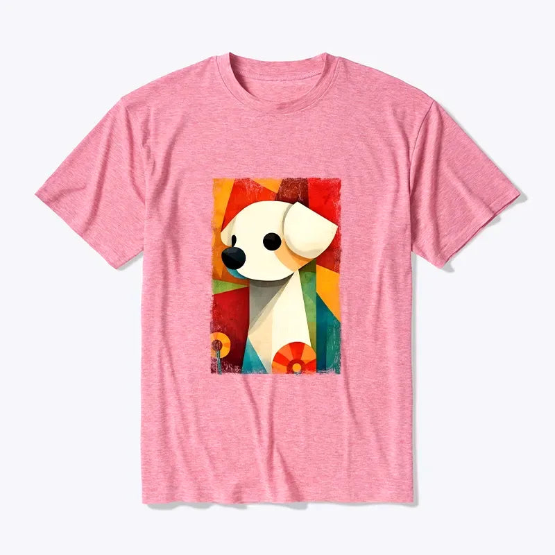 Abstract Color Block Tee for Daily Wear Free Shipping