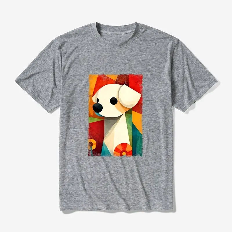 Abstract Color Block Tee for Daily Wear Free Shipping