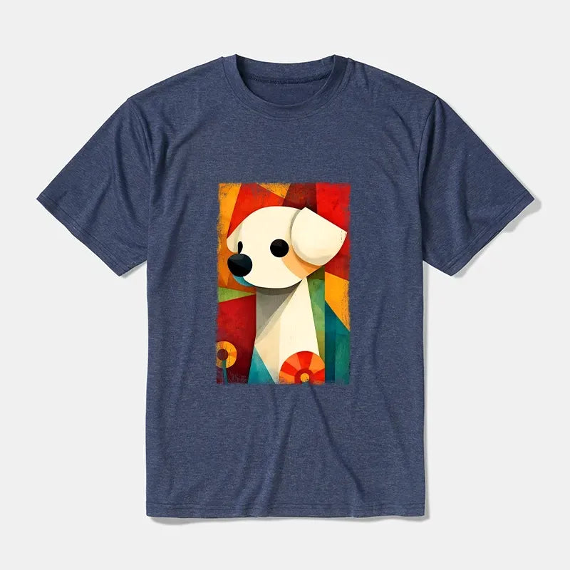 Abstract Color Block Tee for Daily Wear Free Shipping