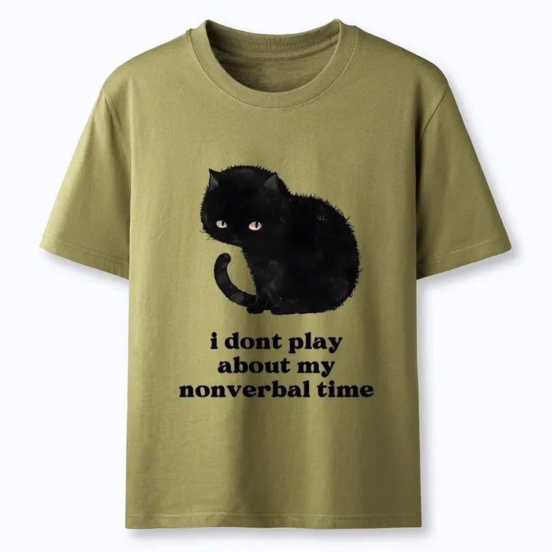 Introvert Cat Classic Tee for Daily Wear