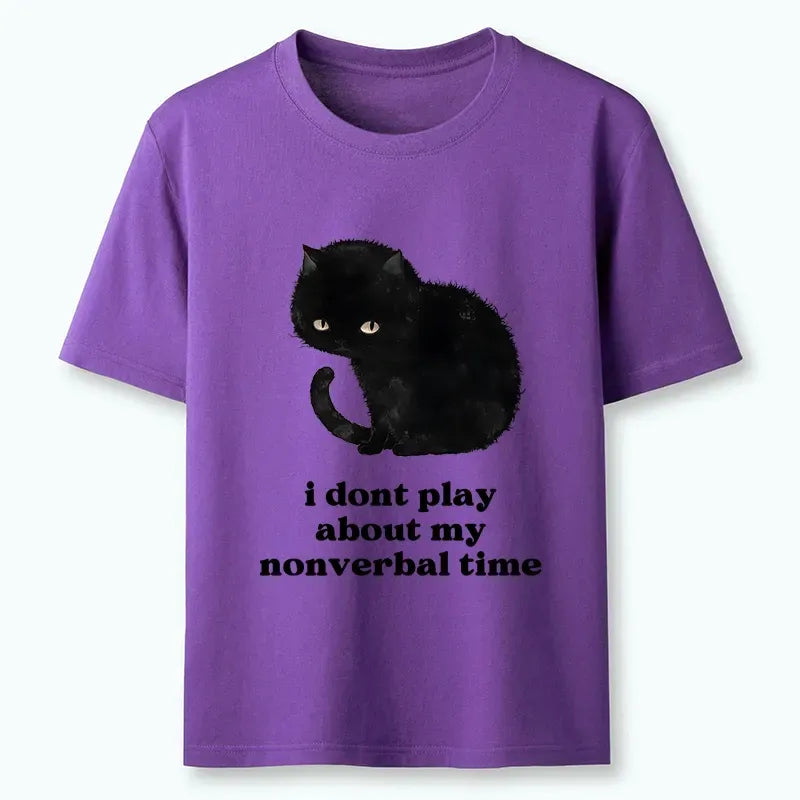 Japanese Vintage Black Cat T-Shirt