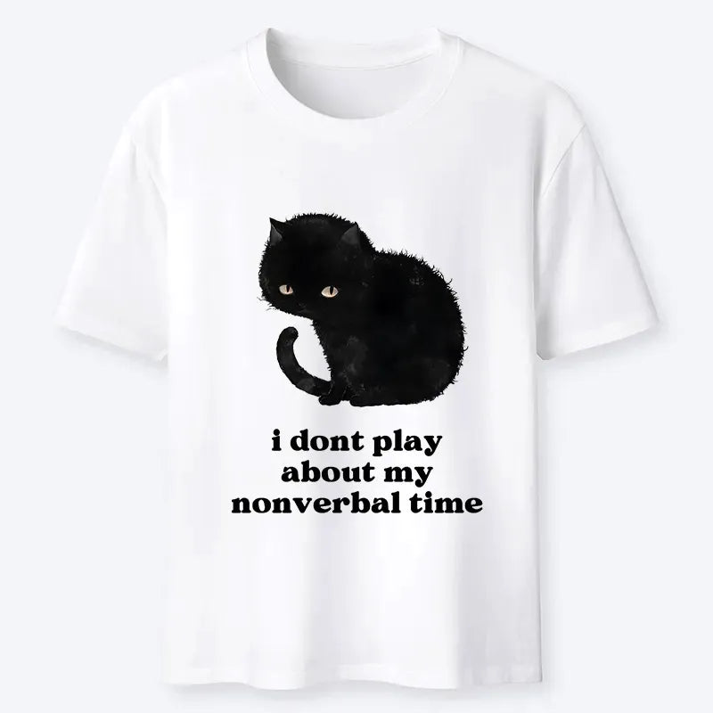 Japanese Vintage Black Cat T-Shirt