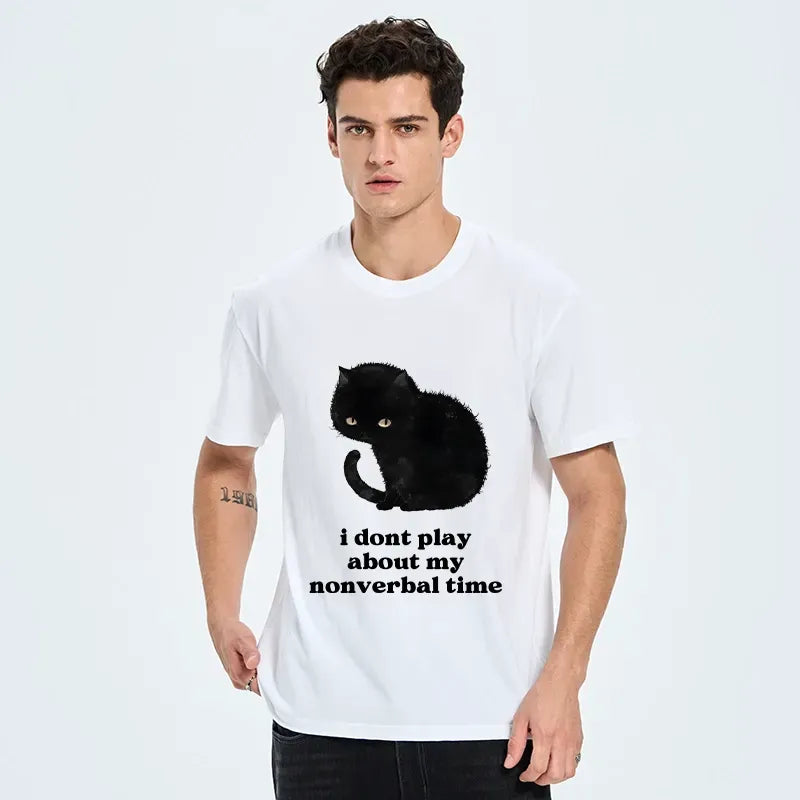 Kyoto-Lion Relatable Introvert Black Cat Classic T-Shirt