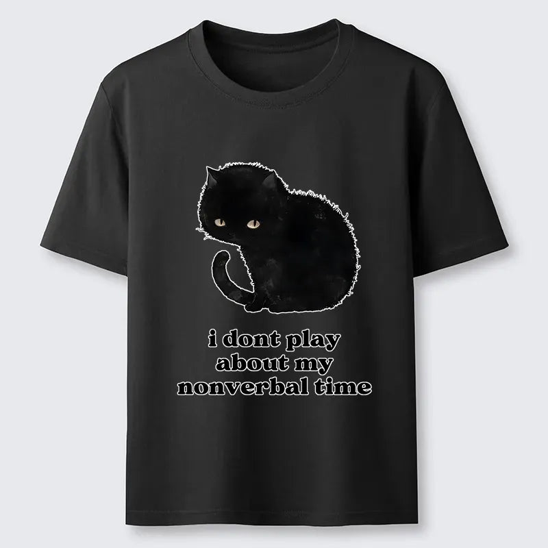 Introvert Cat Classic Tee for Daily Wear