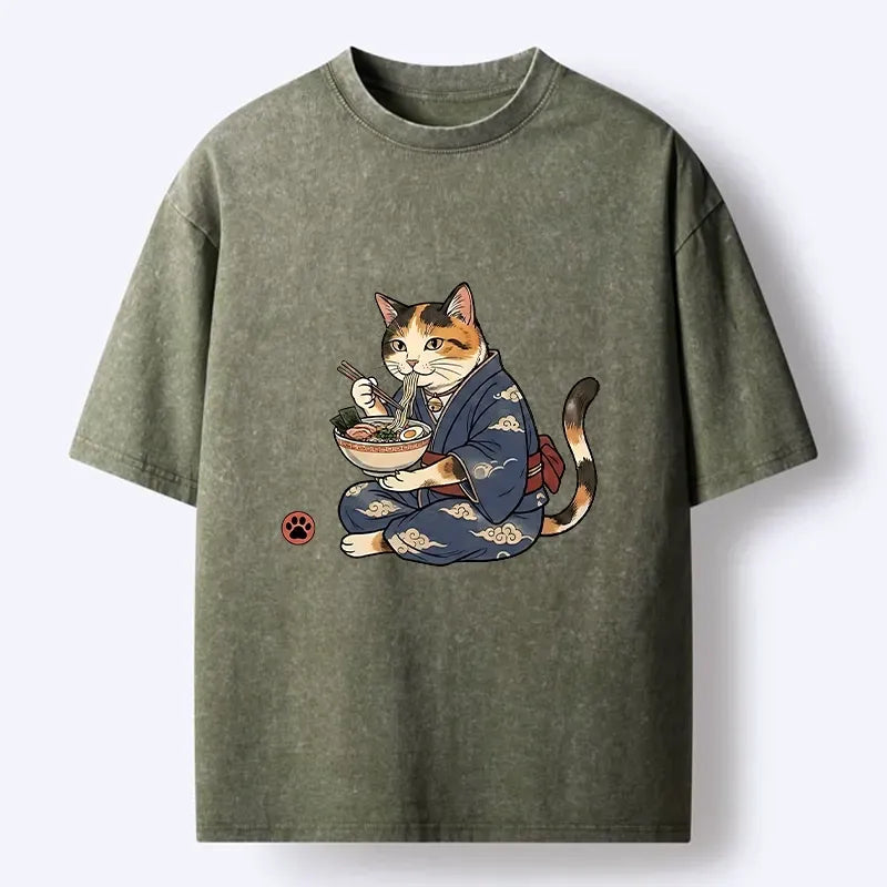 Japanese Cat Lover T-Shirt for Daily Wear