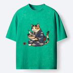 Best Seller Japanese Cat T-Shirt for Summer