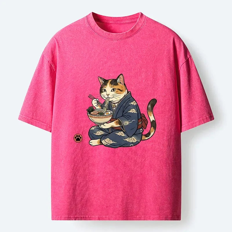 Japanese Cat Lover T-Shirt for Daily Wear