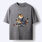 Traditional Japanese Cat Noodle Lover Washed Tee
