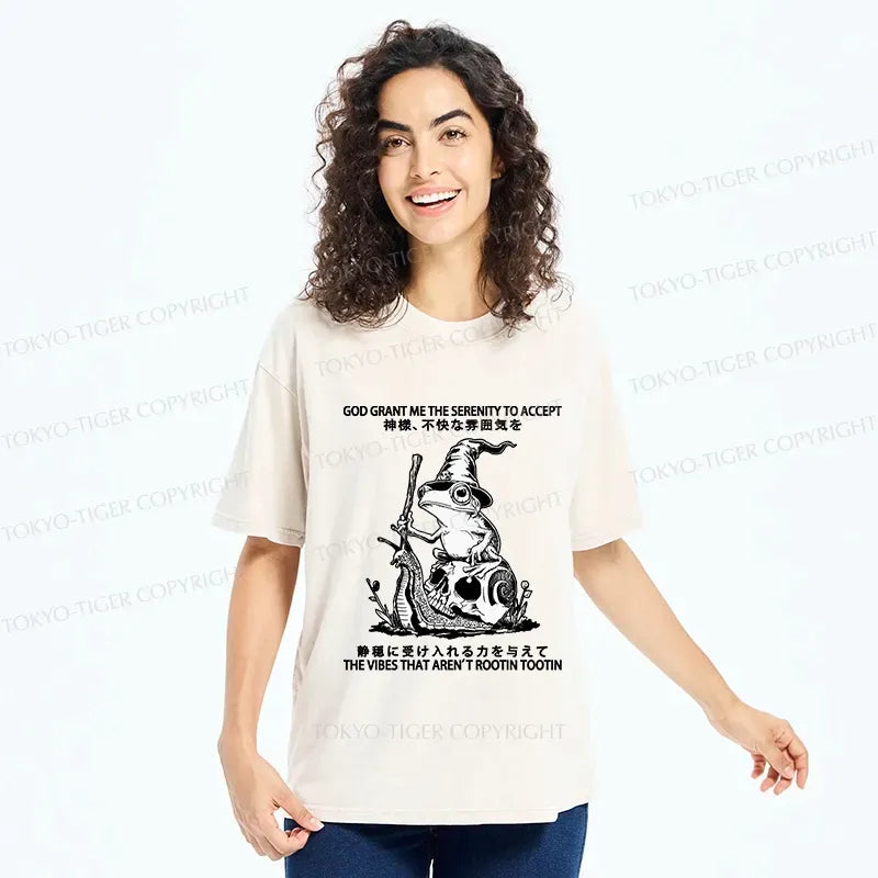 Kyoto-Lion God Grant Me The Serenity Washed T-Shirt