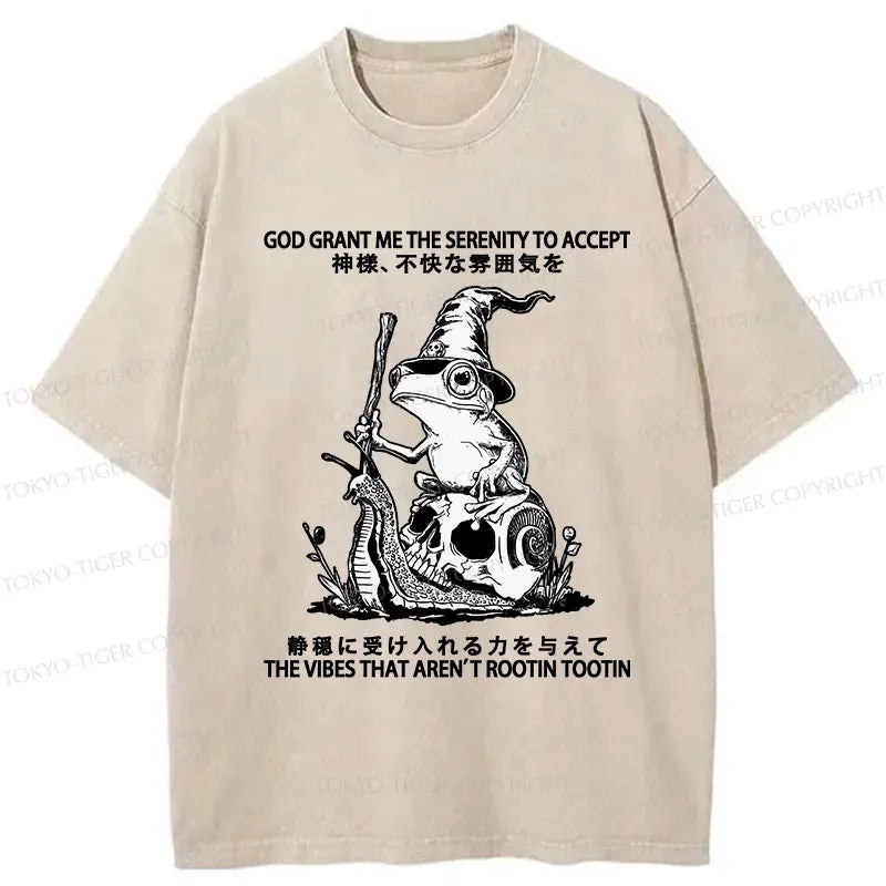 Kyoto-Lion God Grant Me The Serenity Washed T-Shirt