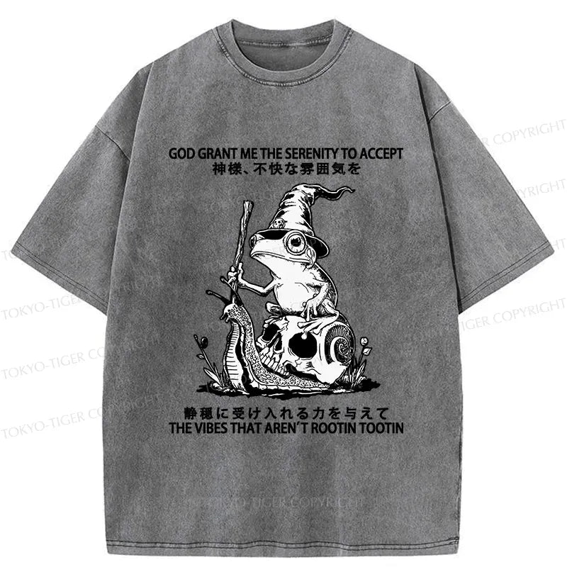 Kyoto-Lion God Grant Me The Serenity Washed T-Shirt