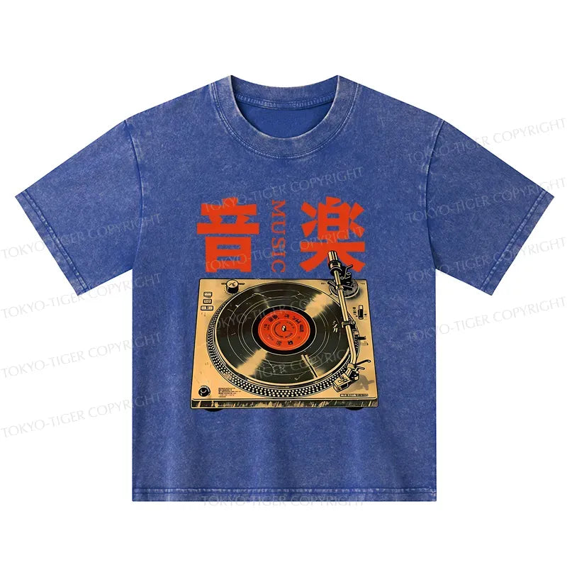 Retro Music Record Player Kids T-Shirt