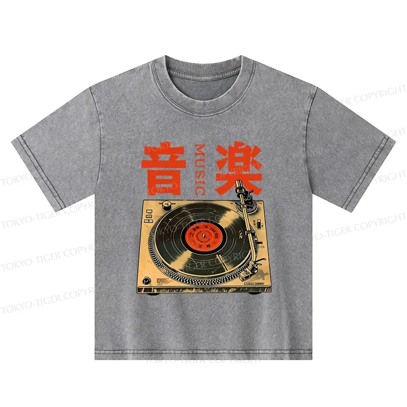 Retro Music Record Player Kids T-Shirt