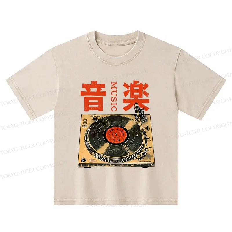 Retro Music Record Player Kids T-Shirt